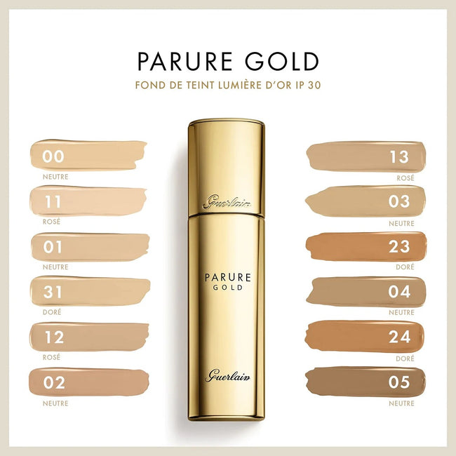 Guerlain Parure Gold Radiance Foundation SPF30 intensywnie kryjący podkład we fluidzie