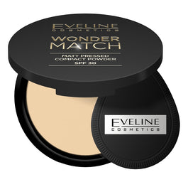 Eveline Cosmetics Wonder Match matowy puder prasowany z filtrem ochronnym SPF30 02 Medium Beige 8g