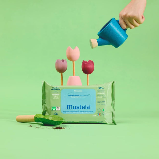 Mustela Baby kompostowalne chusteczki nawilżane z zapachem 60szt