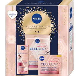 Nivea Cellular Expert Lift zestaw serum do twarzy 30ml + krem anti-age na dzień SPF30 50ml + chłodząco-modelująca maska w płachcie 1szt