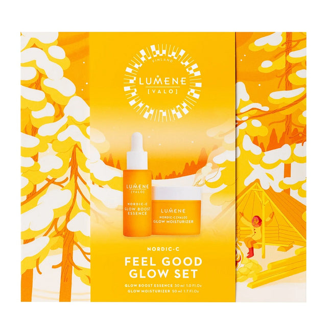 Lumene Nordic-C [Valo] Feel Good Glow Gift Set zestaw esencja do twarzy 30ml + krem do twarzy 50ml
