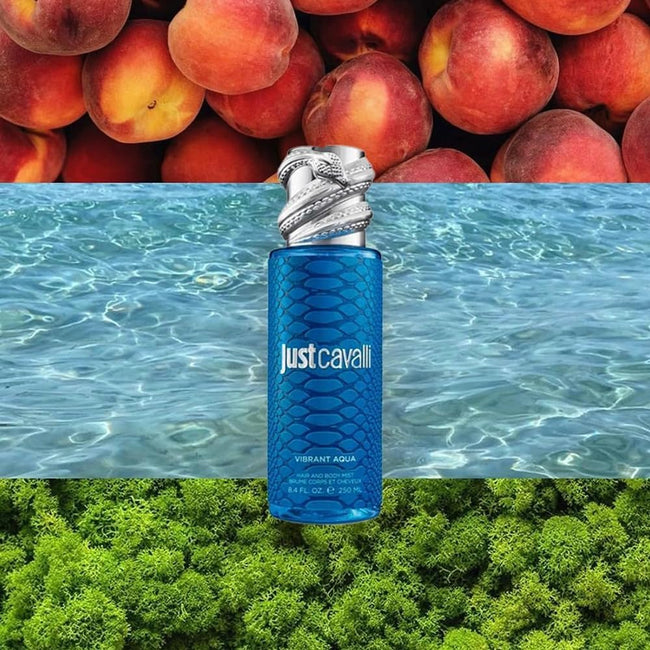 Roberto Cavalli Just Cavalli Vibrant Aqua mgiełka do włosów i ciała 250ml