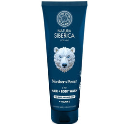 Natura Siberica For Real Men szampon dla mężczyzn 3w1 do włosów brody i ciała 200ml