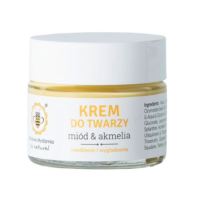 Miodowa Mydlarnia Krem do twarzy Miód i Akmelia 50ml