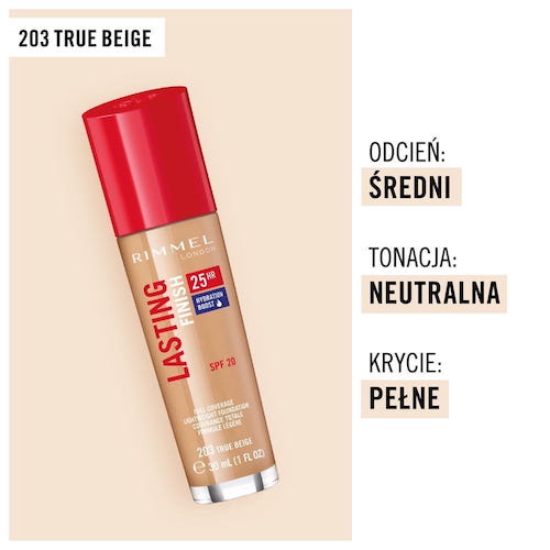 Rimmel Lasting Finish 25HR SPF20 długotrwały podkład do twarzy