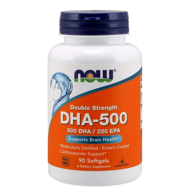 Now Foods DHA-500 Kwasy EPA DHA suplement diety 90 miękkich kapsułek