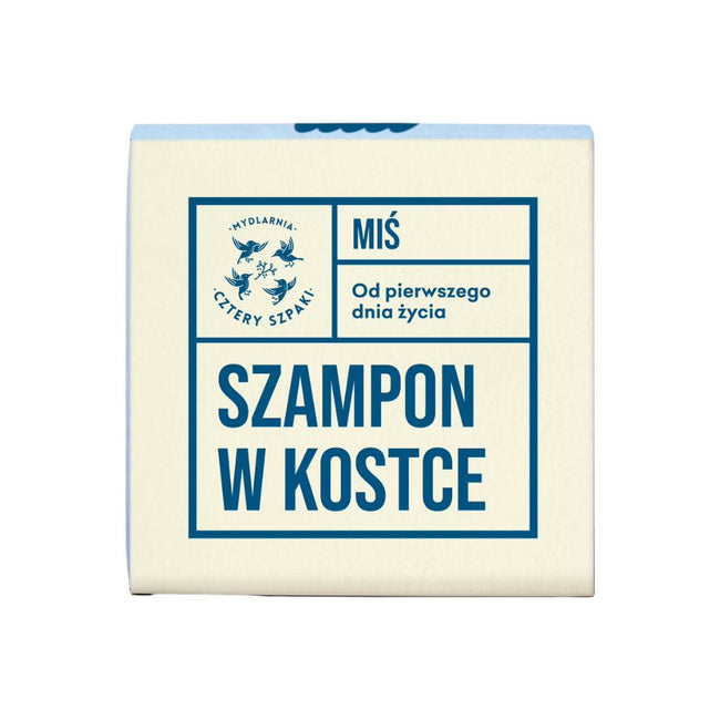 Mydlarnia Cztery Szpaki Szampon w kostce dla dzieci Miś 75g