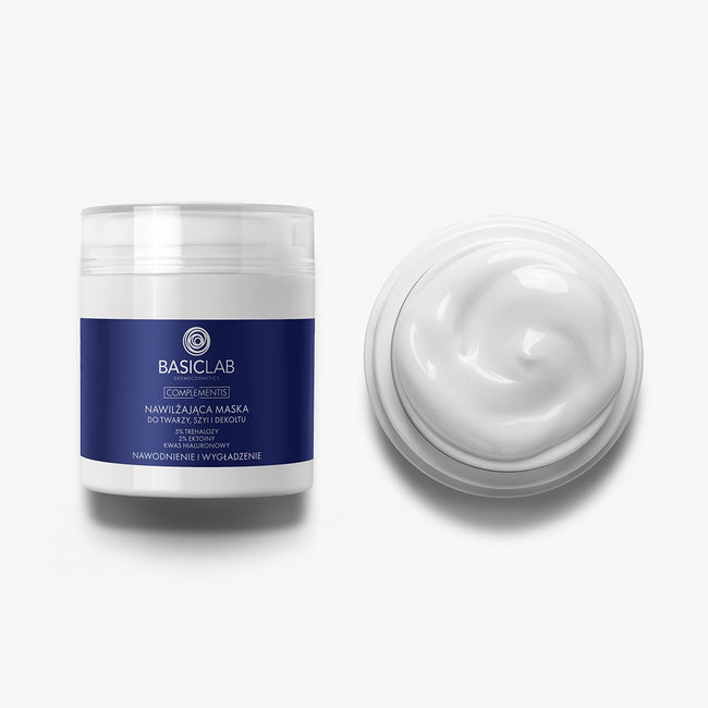 BasicLab Complementis nawilżająca maska do twarzy szyi i dekoltu Nawodnienie i Wygładzenie 50ml