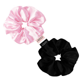 Glov Satin Scrunchies satynowe gumki do włosów S Pink/Black 2szt
