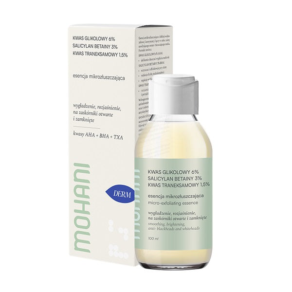 Mohani Derm rozjaśniająca esencja mikrozłuszczająca zwężająca pory 100ml