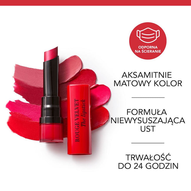 Bourjois Rouge Velvet The Lipstick matowa pomadka do ust