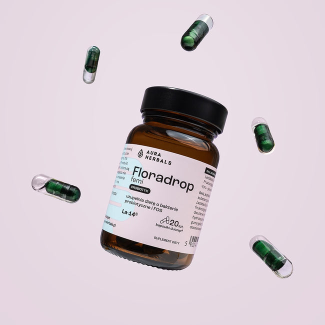 Aura Herbals Floradrop femi probiotyk dla kobiet suplement diety 20 kapsułek