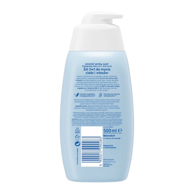 Nivea Baby żel 2w1 do mycia ciała i włosów 500ml