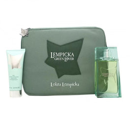 Lolita Lempicka Lempicka Green Lover zestaw woda toaletowa spray 100ml + balsam po goleniu 75ml + kosmetyczka