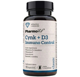 Pharmovit Cynk + D3 Immuno Control suplement diety 90 kapsułek