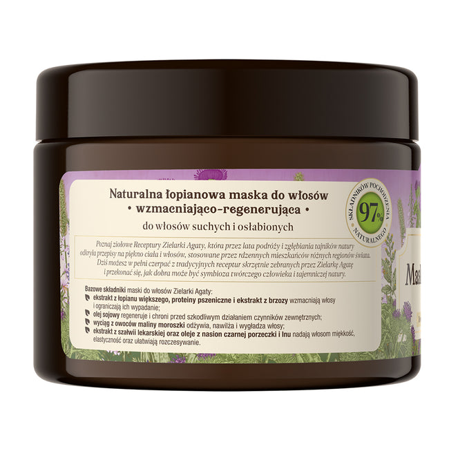 Receptury Zielarki Maska łopianowa do włosów suchych i osłabionych 300ml