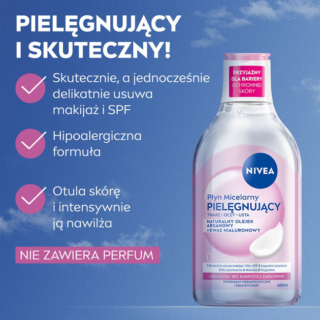 Nivea Pielęgnujący płyn micelarny do cery suchej 400ml