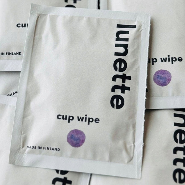 Lunette Cup Wipes chusteczki do czyszczenia kubeczków i dysków menstruacyjnych 20szt.