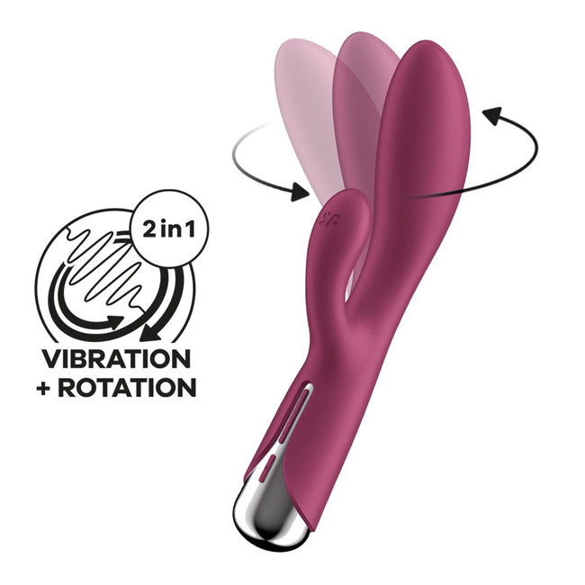 Satisfyer Spinning Rabbit 1 obrotowy wibrator-królik Red
