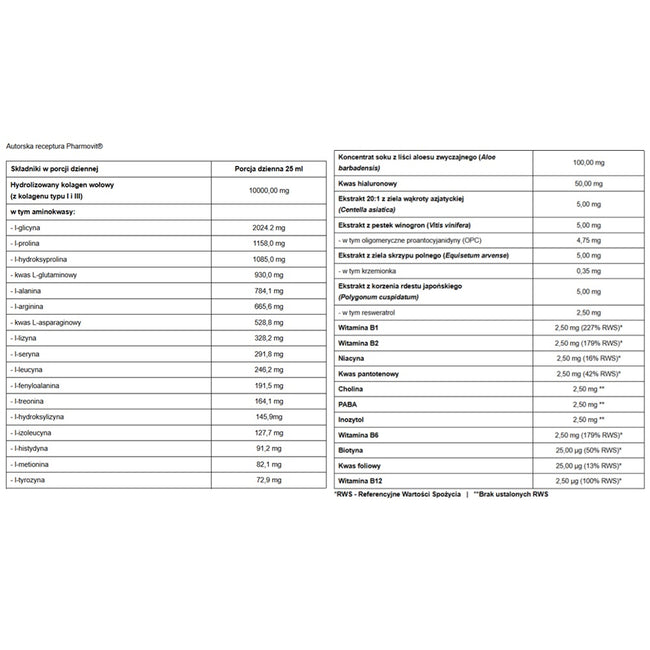 Pharmovit Kolagen 10000mg suplement diety w płynie 500ml