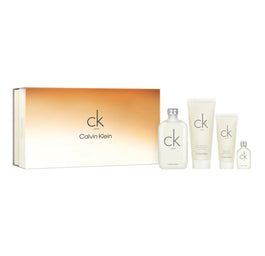 Calvin Klein CK One zestaw woda toaletowa spray 200ml + balsam do ciała 200ml + żel pod prysznic 100ml + miniatura wody toaletowej 15ml
