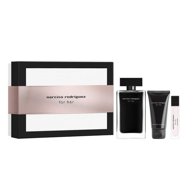 Narciso Rodriguez For Her zestaw woda toaletowa spray 50ml + woda toaletowa spray 7.5ml + balsam do ciała 50ml