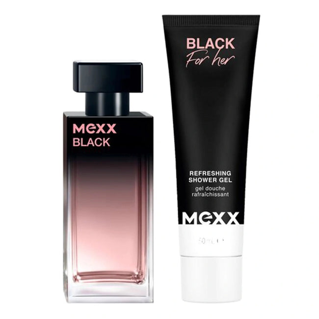 Mexx Black For Her zestaw woda toaletowa spray 30ml + żel pod prysznic 50ml