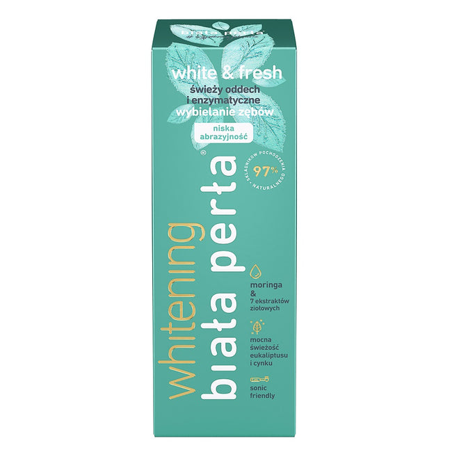 Biała Perła White & Fresh Moringa ziołowa pasta do zębów 75ml
