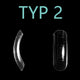 Elisium Quick Shape Nail Form formy do przedłużania paznokci Type2 120 szt.