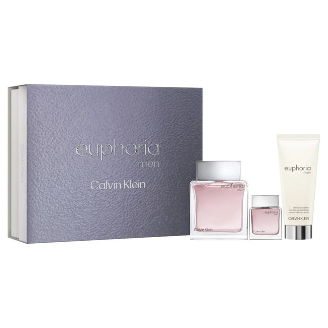 Calvin Klein Euphoria Men zestaw woda toaletowa spray 100ml + woda toaletowa spray 15ml + balsam po goleniu 100ml