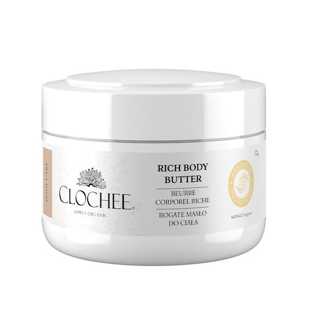 Clochee Simply Organic bogate masło do ciała Mango 250ml
