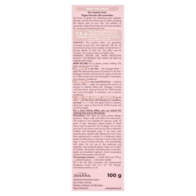 Joanna Ultra Color toner koloryzujący do włosów