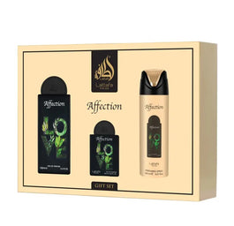 Lattafa Pride Affection zestaw woda perfumowana spray 100ml + woda perfumowana spray 20ml + dezodorant spray 200ml