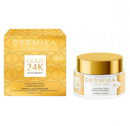 Dermika Luxury Gold 24K Total Benefit luksusowy krem eliksir młodości 45+ 50ml