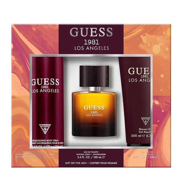 Guess 1981 Los Angeles For Men zestaw woda toaletowa spray 100ml + żel pod prysznic 200ml + dezodorant spray 226ml