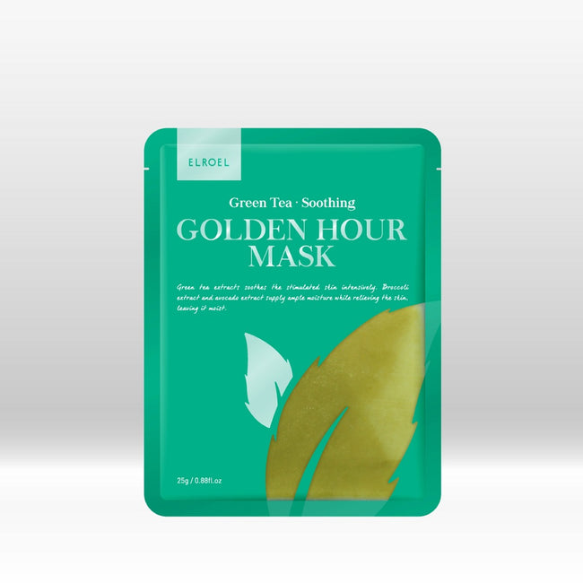 Elroel Golden Hour Mask łagodząca maska do twarzy Green Tea 25g