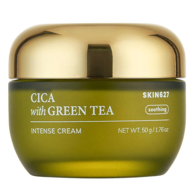 SKIN627 Cica With Green Tea kojąco-nawilżający krem do twarzy 50g