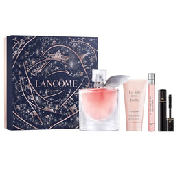 Lancome La Vie Est Belle zestaw woda perfumowana spray 100ml + woda perfumowana spray 10ml + balsam do ciała 50ml + mini tusz do rzęs 2ml