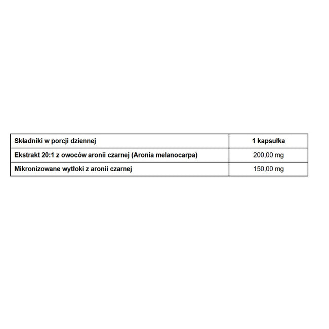 Pharmovit Aronia czarna Ekstrakt 200 mg suplement diety 60 kapsułek