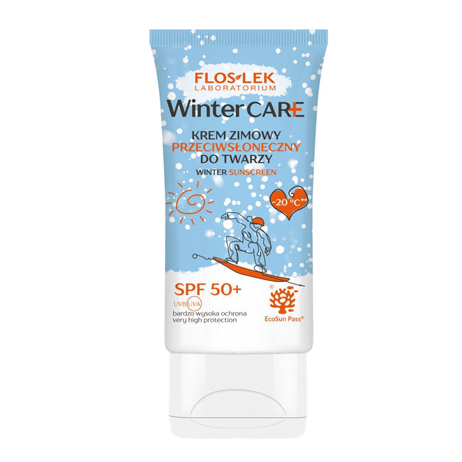 Floslek Winter Care For Active zestaw krem zimowy przeciwsłoneczny SPF50+ 30ml + zimowana wazelina do ust 10g