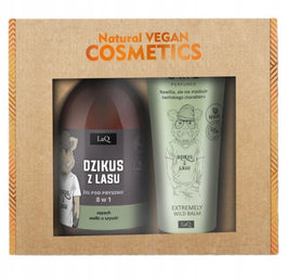 LaQ Dzikus z Lasu Czarny Mat zestaw żel pod prysznic 500ml + balsam w tubie 200ml