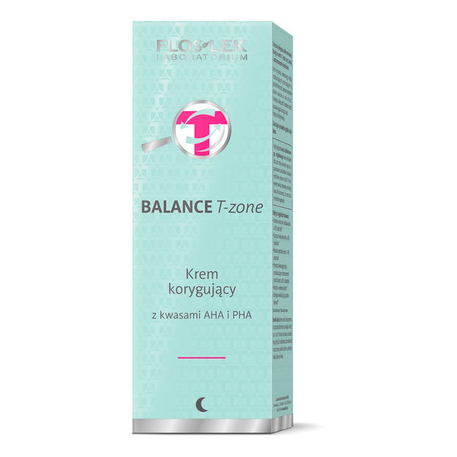 Floslek Balance T-Zone krem korygujący z kwasami AHA i PHA 50ml