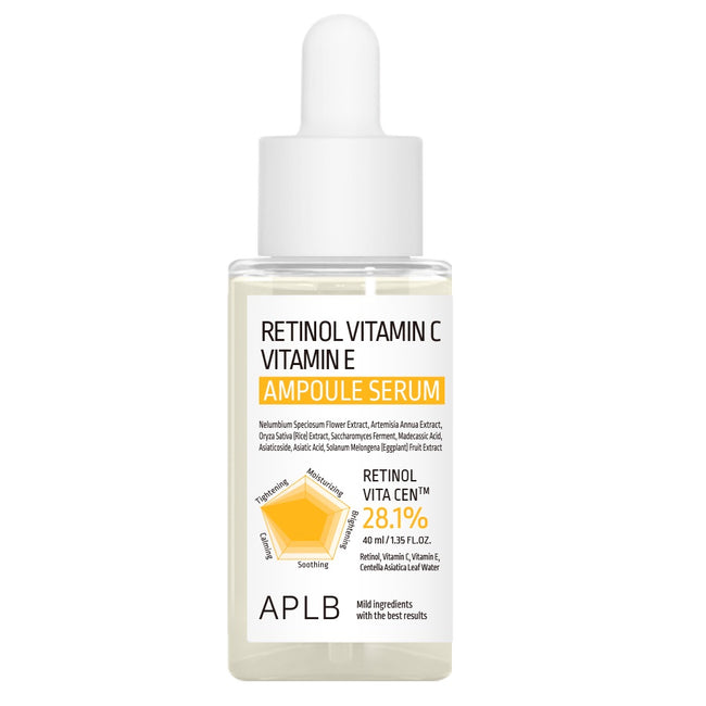 APLB Retinol Vitamin C Vitamin E Ampoule Serum rozświetlające serum do twarzy 40ml
