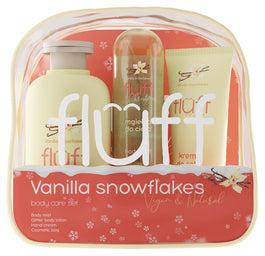 Fluff Vanilla Snowflakes zestaw balsam do ciała 200ml + mgiełka do ciała 80ml + krem do rąk 50ml