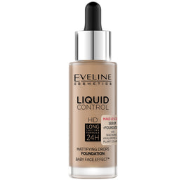 Eveline Cosmetics Liquid Control HD matujący podkład do twarzy z niacynamidem 060 Sunny Beige 32ml