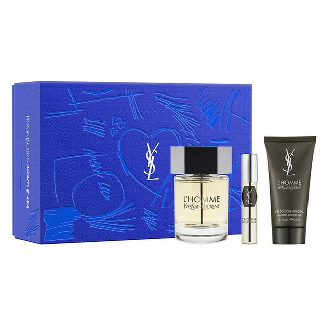 Yves Saint Laurent L'Homme zestaw woda toaletowa spray 100ml + żel pod prysznic 50ml + miniatura wody toaletowej 10ml