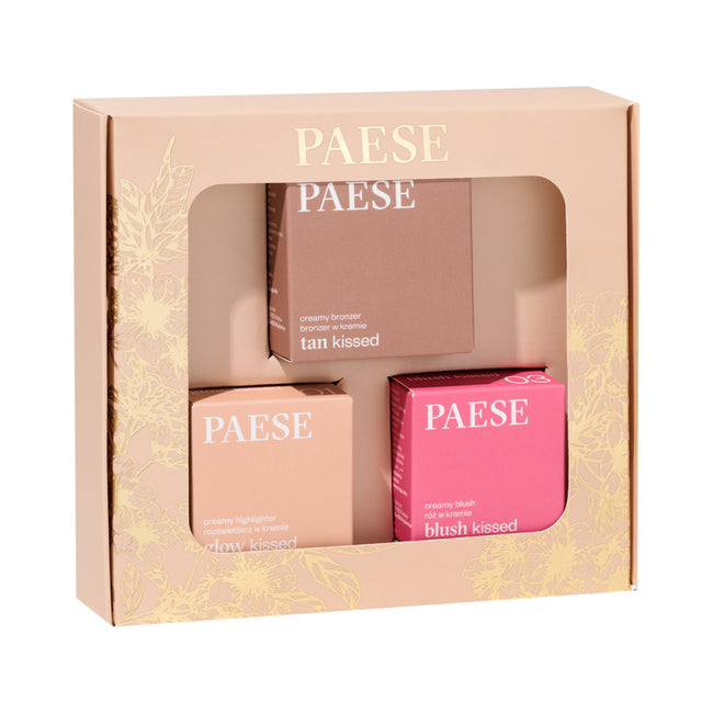 Paese Contouring 01 zestaw kremowy róż + rozświetlacz w kremie + bronzer w kremie