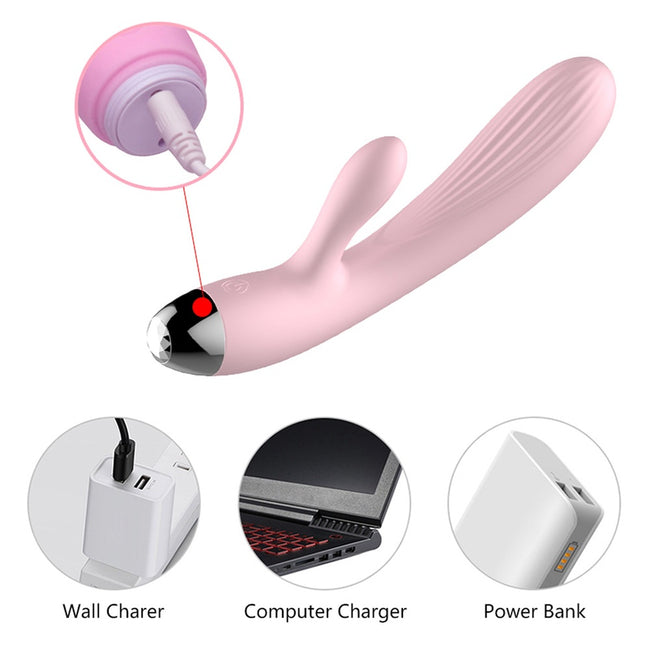 B-Series Fox Silicone Vibrator wodoodporny wibrator królik Pink