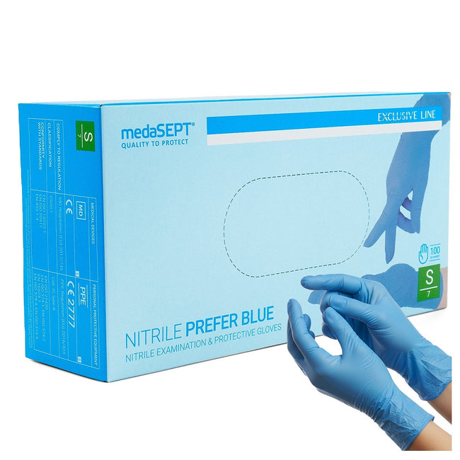 Medasept Nitrile Prefer nitrylowe rękawice bezpudrowe S 100szt