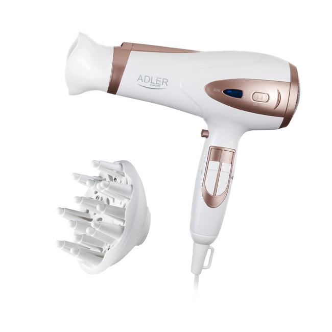 Adler Suszarka do włosów z dyfuzorem 2200W ION AD 2248 Biała